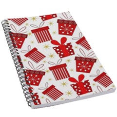 Christmas Texture, Pattern, Red, Craciun, Christmas, Bow, Gift 5 5  X 8 5  Notebook by kyorashop23
