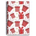 Christmas Texture, Pattern, Red, Craciun, Christmas, Bow, Gift 5.5  x 8.5  Notebook View1
