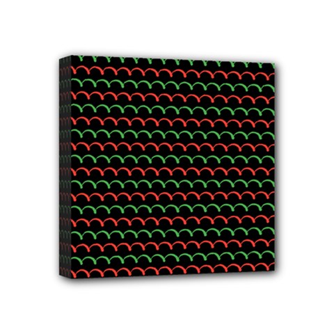 Geometric Abstract Pattern Line Mini Canvas 4  X 4  (stretched) by Salmanaz77