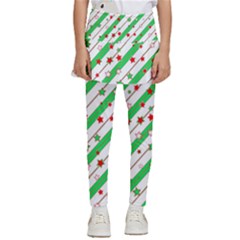 Christmas Paper Stars Pattern Texture Background Colorful Colors Seamless Kids  Skirted Pants by Ket1n9