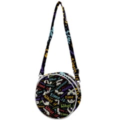 Time Nonlinear Curved Linear Crossbody Circle Bag by Paksenen