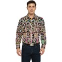 Spanish Gothic Girls Pattern Men s Long Sleeve Pocket Shirt  View1