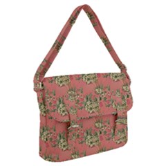 Retro 1880s Flowers Pattern 12 Buckle Messenger Bag by violetheavensky