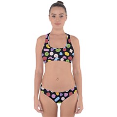Ecstasy Pills Pattern Cross Back Hipster Bikini Set by Valentinaart