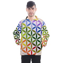 Mandala Rainbow Colorful Men s Half Zip Pullover by Grandong