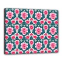 Retro 1880s Flowers Pattern 22 Canvas 20  x 16  (Stretched) View1