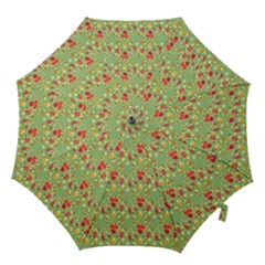 Retro 1880s Flowers Pattern 17 Hook Handle Umbrellas (medium) by violetheavensky