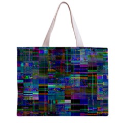 Glitch Chaos Print Zipper Mini Tote Bag by dflcprintsclothing