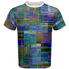 Glitch Chaos Print Men s Cotton T-shirt by dflcprintsclothing