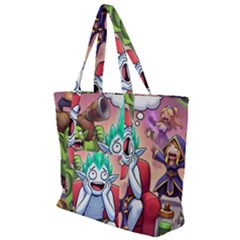 Huiok Zip Up Canvas Bag by SkinsForTeens