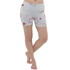 Floral Pattern Lightweight Velour Yoga Shorts by designsbymallika