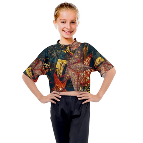 Star Lantern Lighting Kids Mock Neck T-shirt by Paksenen
