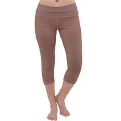 Mocha Mousse Hex Code #a47864 Capri Yoga Leggings by dressshop