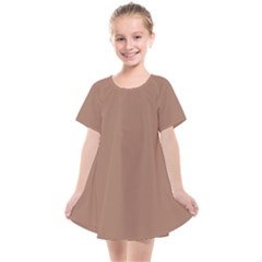 Mocha Mousse Hex Code #a47864 Kids  Smock Dress by dressshop