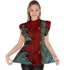 Pxl 20231123 001543615 Ruffle Collar Short Sleeve Chiffon Top by bestdesignintheworld