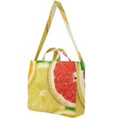 Fruit, Lemon Square Shoulder Tote Bag by kyorashop23