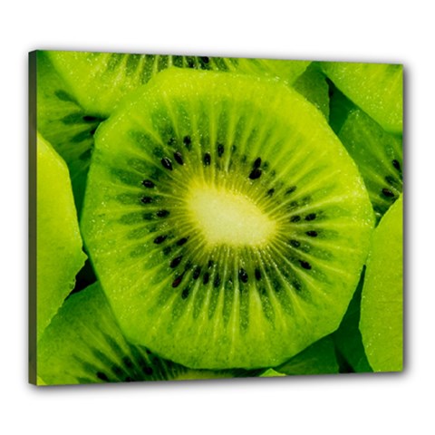 Kiwi Fruits, Close-up, Exotic Fruit Canvas 24  X 20  (stretched) by kyorashop23