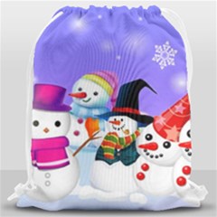 Let s Have Fun With Snowmen Drawstring Bag (large) by kyorashop23