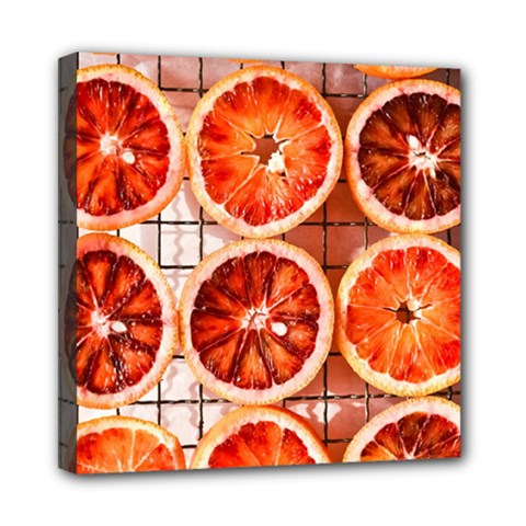 Peorange, Fruit, Citrus Mini Canvas 8  X 8  (stretched) by kyorashop23