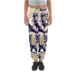 Thinker Sculpture Design Geometric Women s Jogger Sweatpants by Salmanaz77