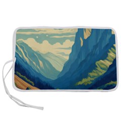 Mountains Nature Forest Landscape Pen Storage Case (m) by Salmanaz77