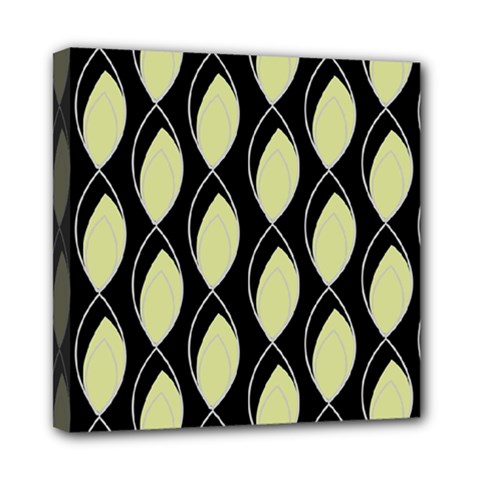 Brown Minimalist Leaves Mini Canvas 8  X 8  (stretched) by ConteMonfrey