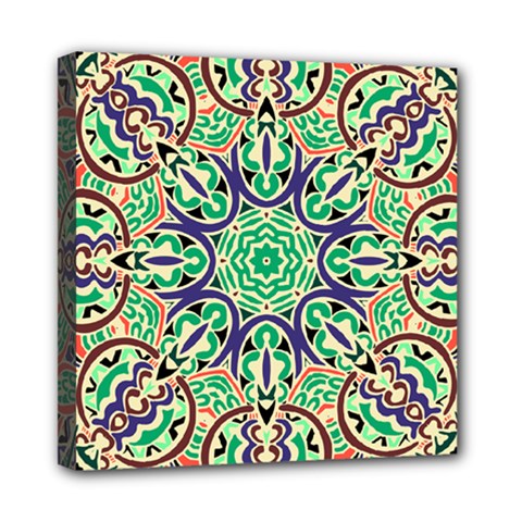 Cold Colors Mandala   Mini Canvas 8  X 8  (stretched) by ConteMonfrey