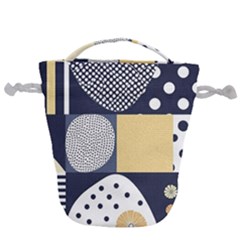 Geometric Design 10 Drawstring Bucket Bag by myclothy