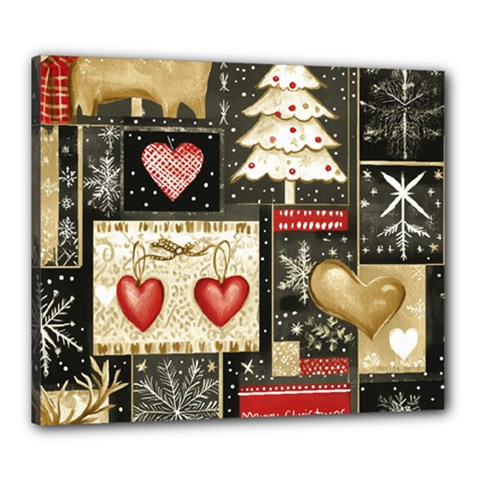 Christmas Reindeer Canvas 24  X 20  (stretched) by Posterlux