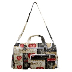 Christmas Reindeer Sports Gym Duffle Bag With Shoe Compartment by Posterlux