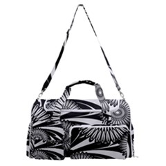 Modern Flowers Vector Seamless Pattern Sports Gym Duffle Bag With Shoe Compartment by Hannah976