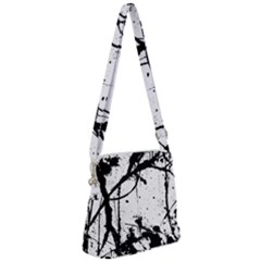 Inksplats Zipper Messenger Bag by SpinnyChairDesigns