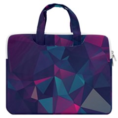 Turquoise Abstract Black Galaxy Pattern Turquoise Macbook Pro 13  Double Pocket Laptop Bag by Bedest