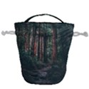 Forest Jungle Trees Tropics Drawstring Bucket Bag View2