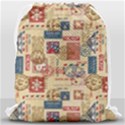 Letters Writing Paper Text Pattern Drawstring Bag (Large) View2