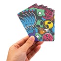 Funky Alien Pattern Abstract Colourful Drawing Playing Cards Single Design (Rectangle) with Custom Box View3