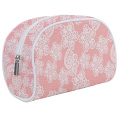 Lace White Ornamental Textile Make Up Case (medium) by Paksenen
