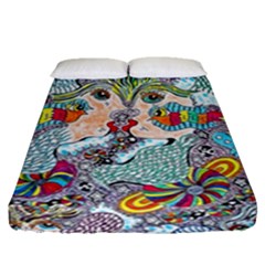 Supersonicangeldream Fitted Sheet (queen Size) by chellerayartisans