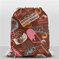 Sweet Food Seamless Pattern Drawstring Bag (small) by Paksenen