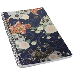 Japanese Wave Koi Illustration Pattern 5 5  X 8 5  Notebook by Ndabl3x