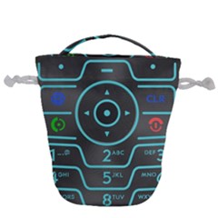 Retro Mobile Device Output Device Drawstring Bucket Bag by Bedest