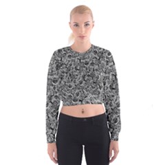 Be True Be Yourself Typographic Print Pattern Cropped Sweatshirt by dflcprintsclothing