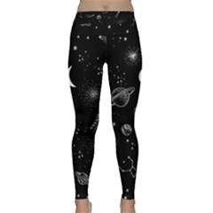 Cosmic Black Space Star Classic Yoga Leggings by Ndabl3x