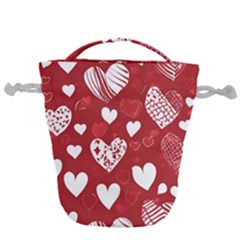 Valentine Drawstring Bucket Bag by pollyparadiseartshop