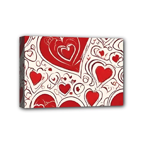 Be My Valentine Mini Canvas 6  X 4  (stretched) by pollyparadiseartshop