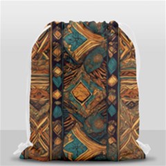 Tribal Chic Drawstring Bag (small) by pollyparadiseartshop