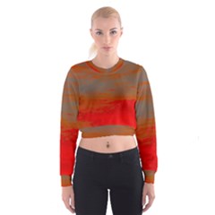 Crimson Skys Cropped Sweatshirt by RiverRootz
