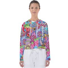 Cabbage Flower Abstract Women s Slouchy Sweat by okhismakingart