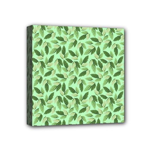 Leaves Pattern Texture Seamless Mini Canvas 4  X 4  (stretched) by Hannah976