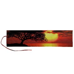 Sunset Nature Sea Dusk Landscape Roll Up Canvas Pencil Holder (l) by Salmanaz77
